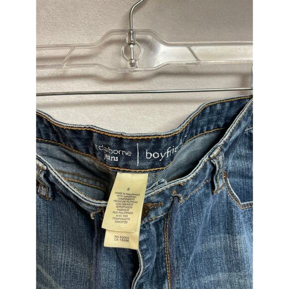 Liz Claiborne blue jeans‎ boyfriend fit capri draw string size 8 women’s - Picture 3 of 7
